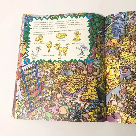 Vintage 1996 Pinky and The  Brain Look and Find Book Warner Bros Softcover - Picture 12 of 15